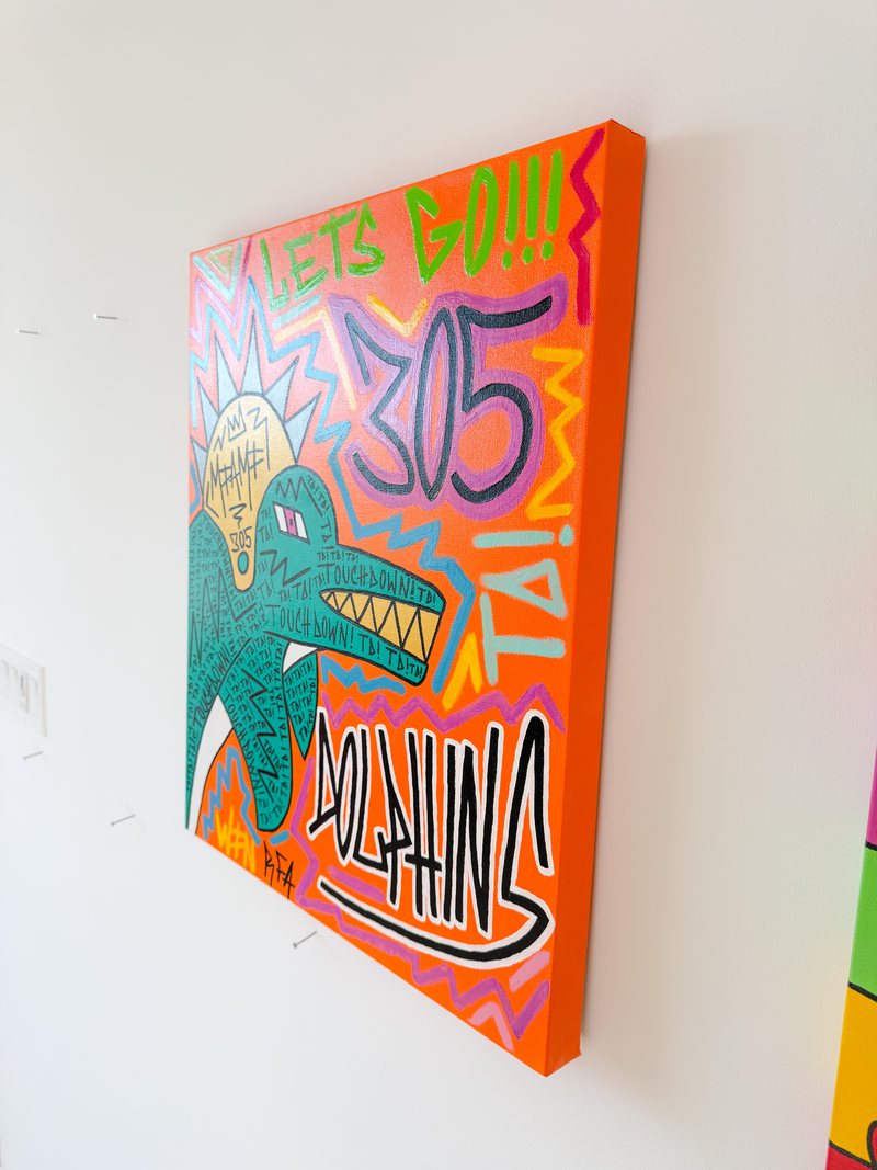 305 Dolphins (24"x20") by 305 Rick Art, additional view 3 of 4.