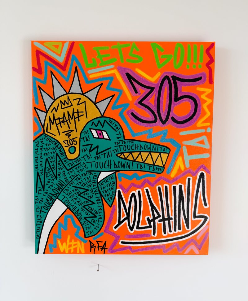 305 Dolphins (24"x20") by 305 Rick Art, additional view 4 of 4.