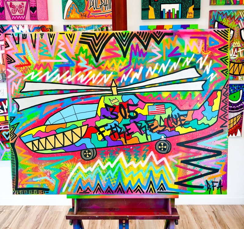 305 Fire Rescue - Autism Awareness (40x30") by 305 Rick Art, additional view 2 of 4.