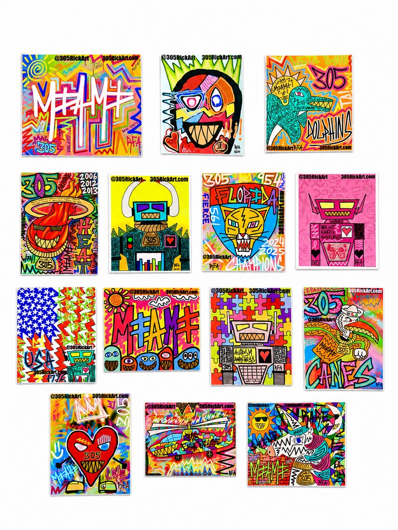 305 Rick Art Starter Pack, original artwork by 305 Rick Art.