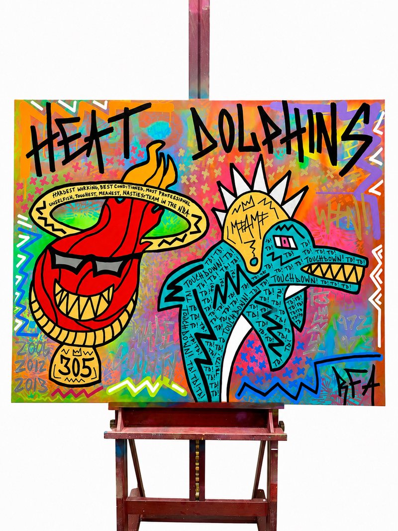 305 Squad (40x30"), original artwork by 305 Rick Art, 40x30".