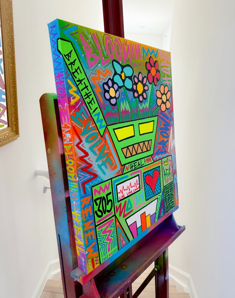 Bloom Bot (24x20") by 305 Rick Art, additional view 3 of 4.
