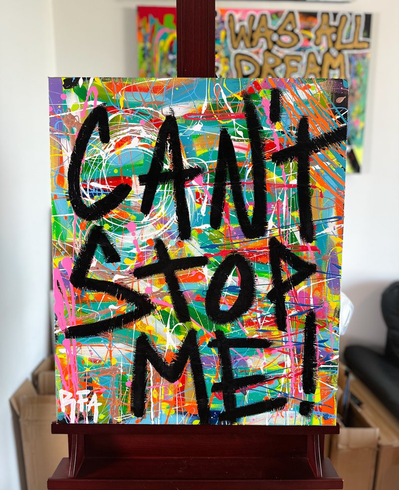 Can't Stop Me! (24x20"), original artwork by 305 Rick Art, 24x20".