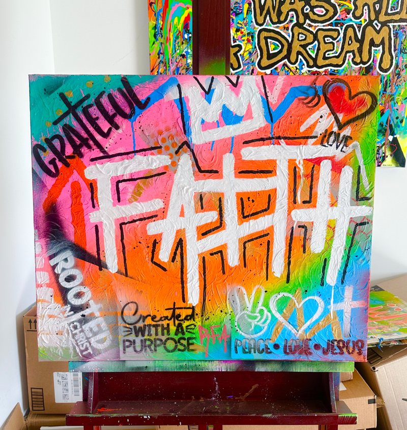 Faith is Everything (24x20"), original artwork by 305 Rick Art, 24x20".