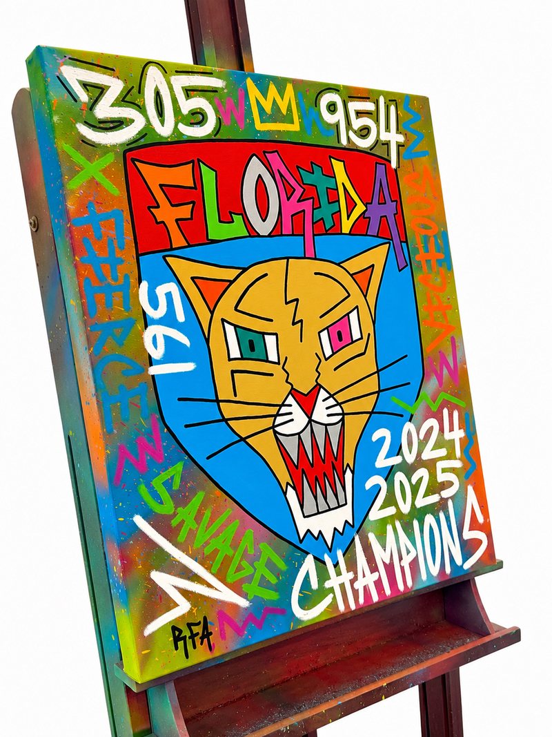 FLA Panthers World (24x20") by 305 Rick Art, additional view 2 of 3.