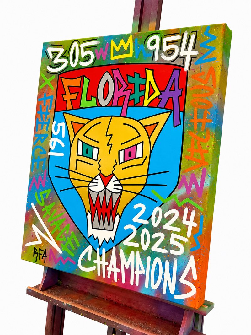 FLA Panthers World (24x20") by 305 Rick Art, additional view 3 of 3.