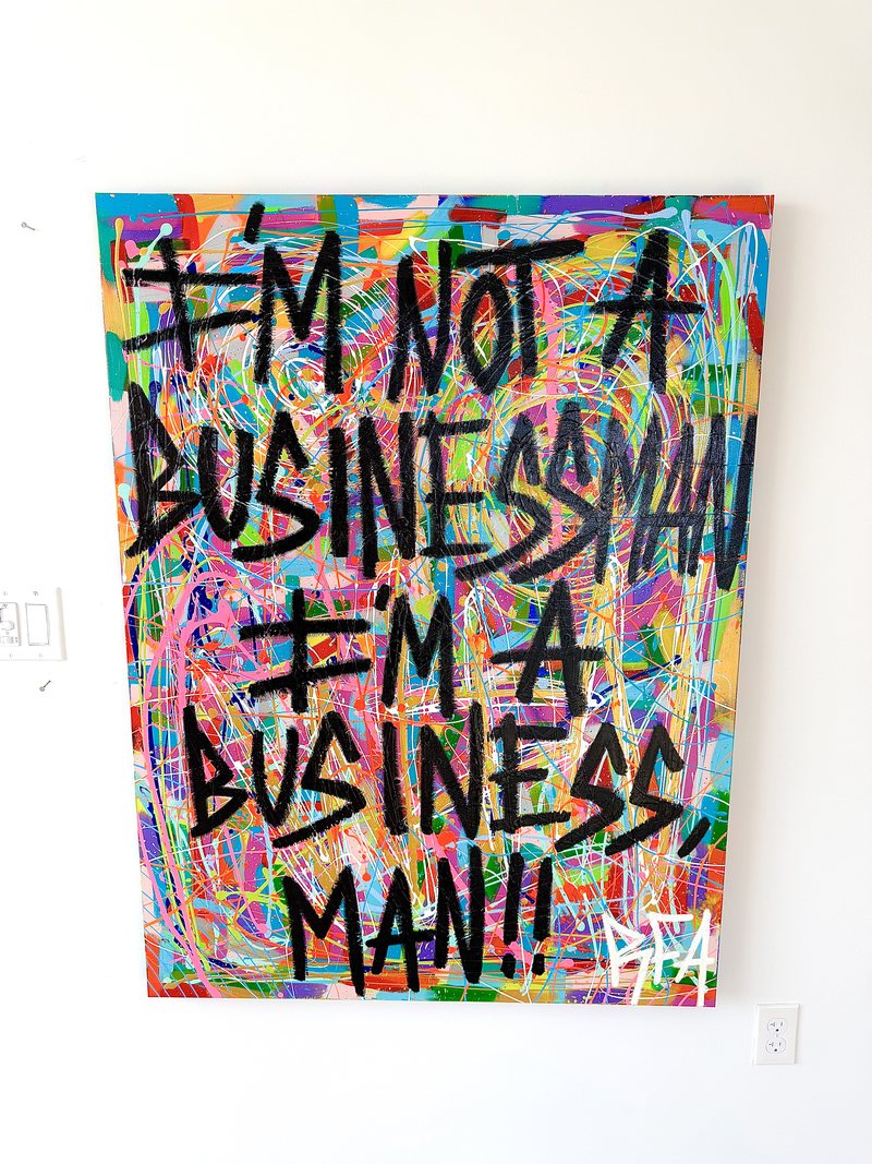 The Art of the Hustle (48"x36"), original artwork by 305 Rick Art, 48"x36".